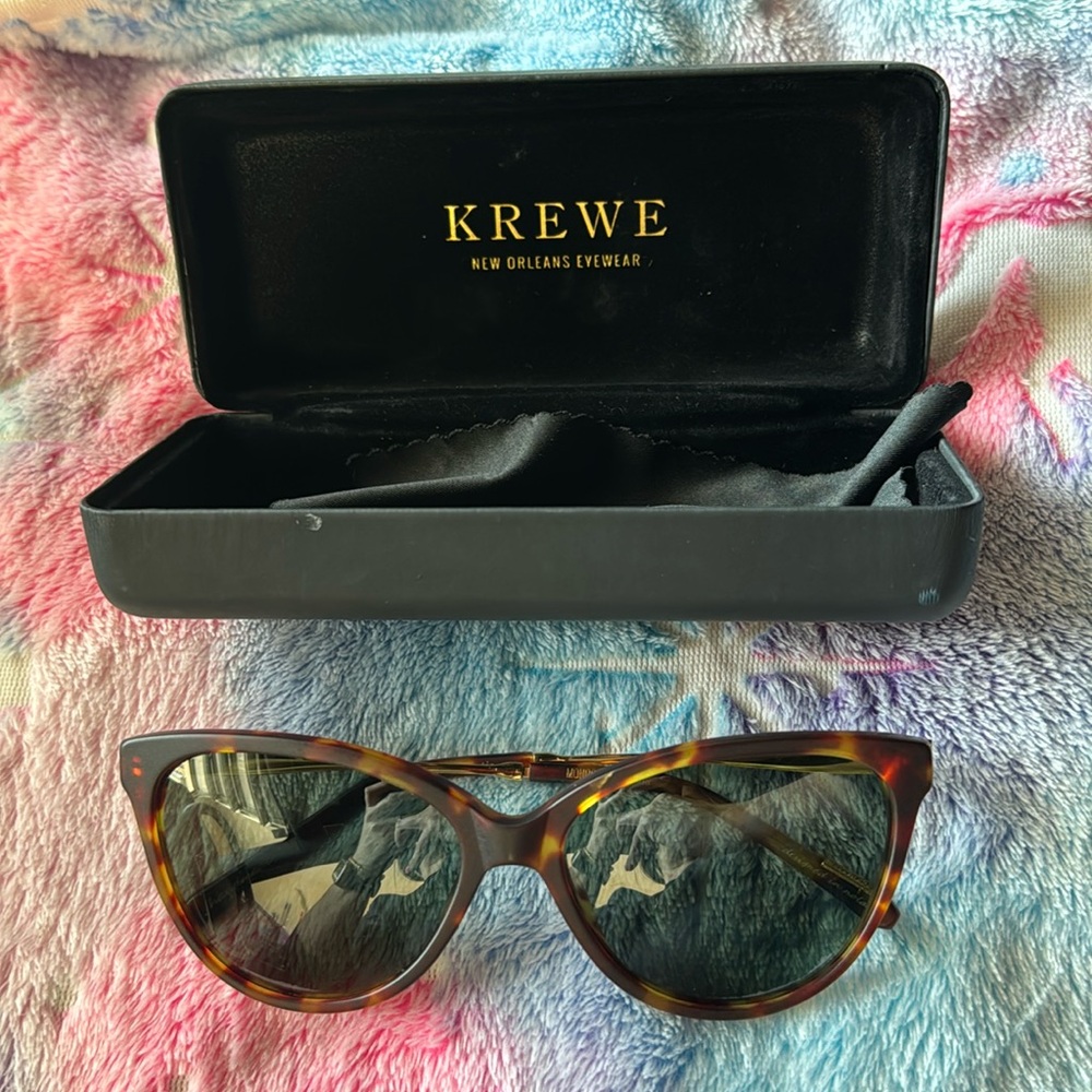 Krewe Monroe tortoise sunglasses EUC